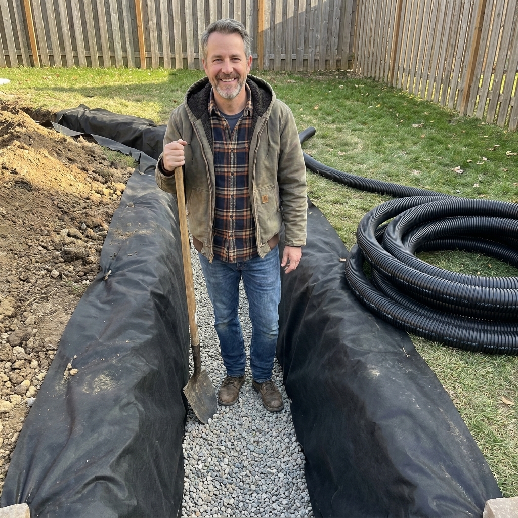 DIY French Drain Installation