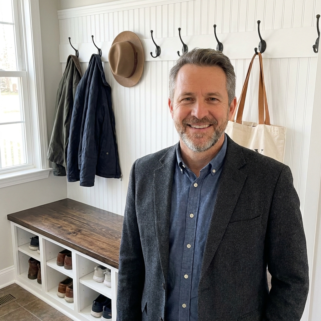 DIY Entryway Makeover: Mudroom Bench and Drop Zone