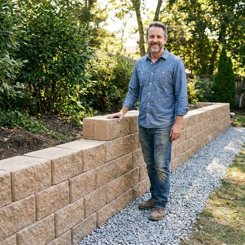 Build a Concrete Block Retaining Wall