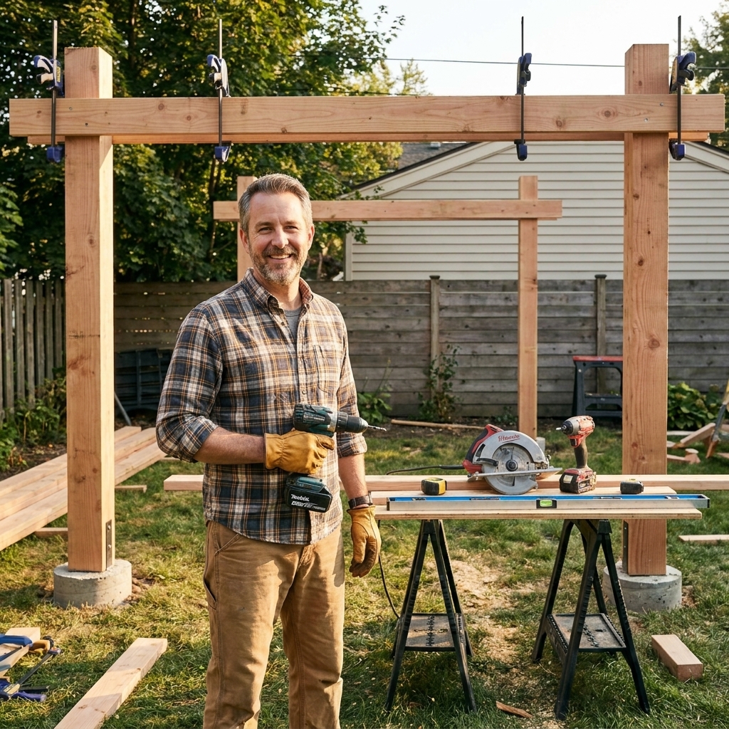Power Tools and Hardware for a DIY Pergola