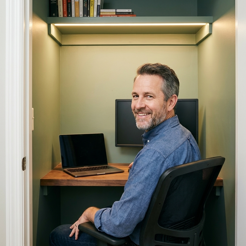 Convert a Closet Into a Home Office (Cloffice)